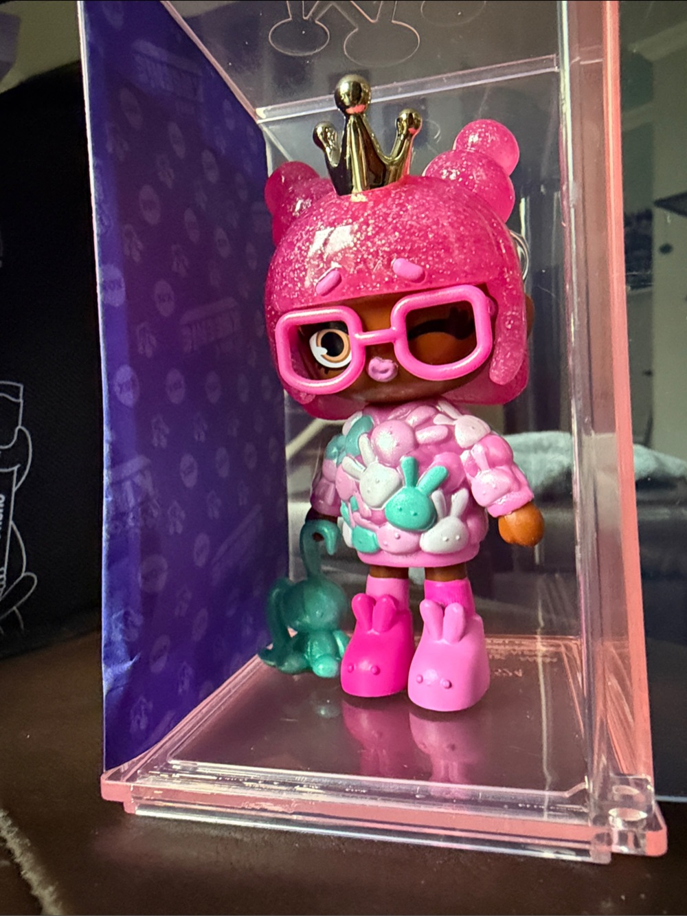Kweenie Crown Pink Doll with Glasses - Kids Toy
